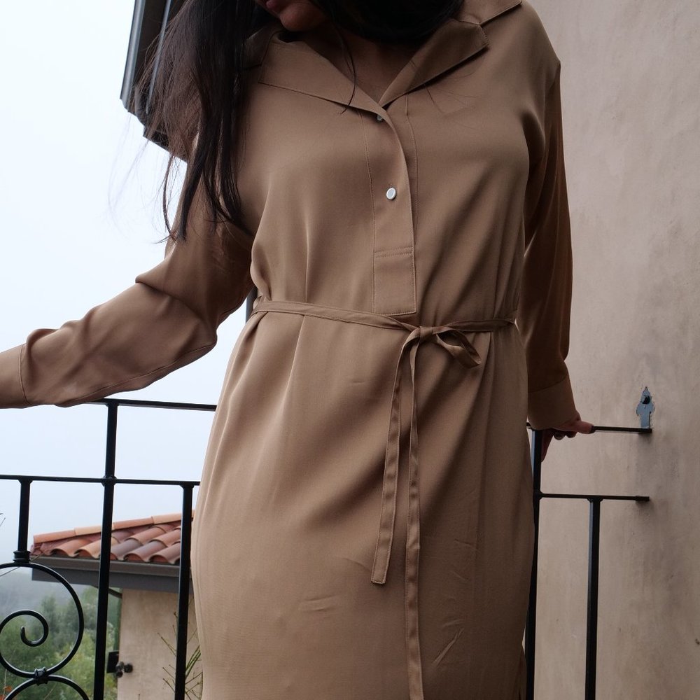 ARCH THE - Silk Coffee Dress